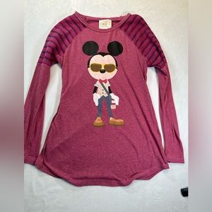 Walt Disney World Boutique Cool Mickey Long Sleeve Top Size Womens M